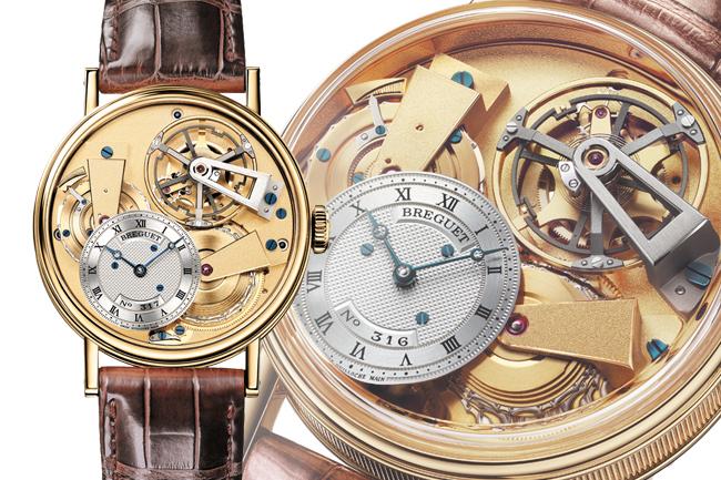 寶璣Tradition Grande Complication Fusee Tourbillon 7047黃K金腕錶。